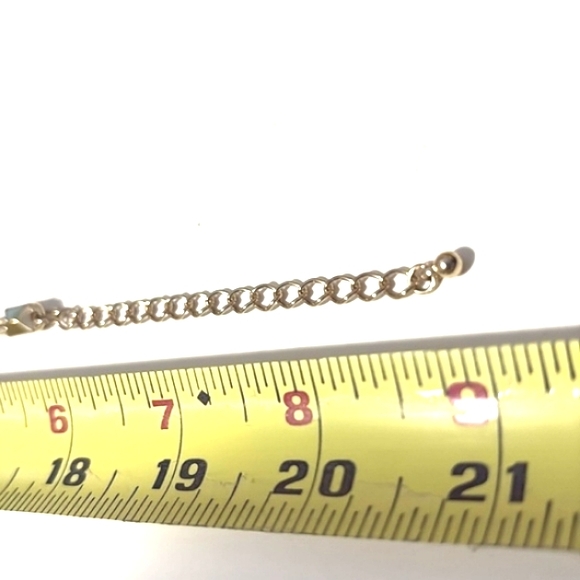 VINTAGE MULTICOLORED RHINESTONE PENDANT DOUBLE SNAKE CHAIN 18-21" NECKLACE - Picture 9 of 12